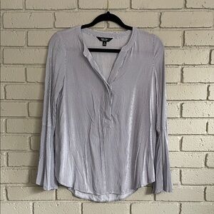Simply Vera Vera Wang Rayon Pinstripe Blouse with Flare Sleeves